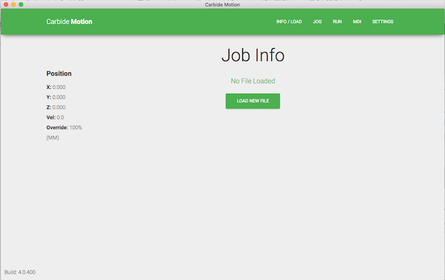 Job info Screen